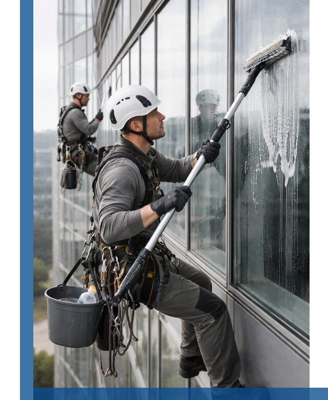 Высотная мойка сплошного остекления с выездом в Озёрске