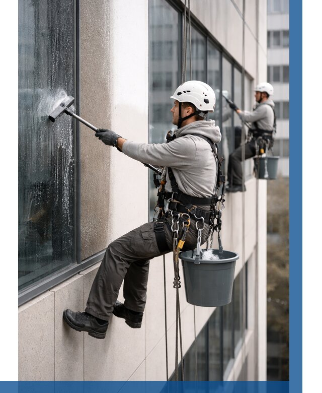 Мойка фасадов зданий в Озёрске под ключ от 355 р. | ВЫСОТНИК-Озр