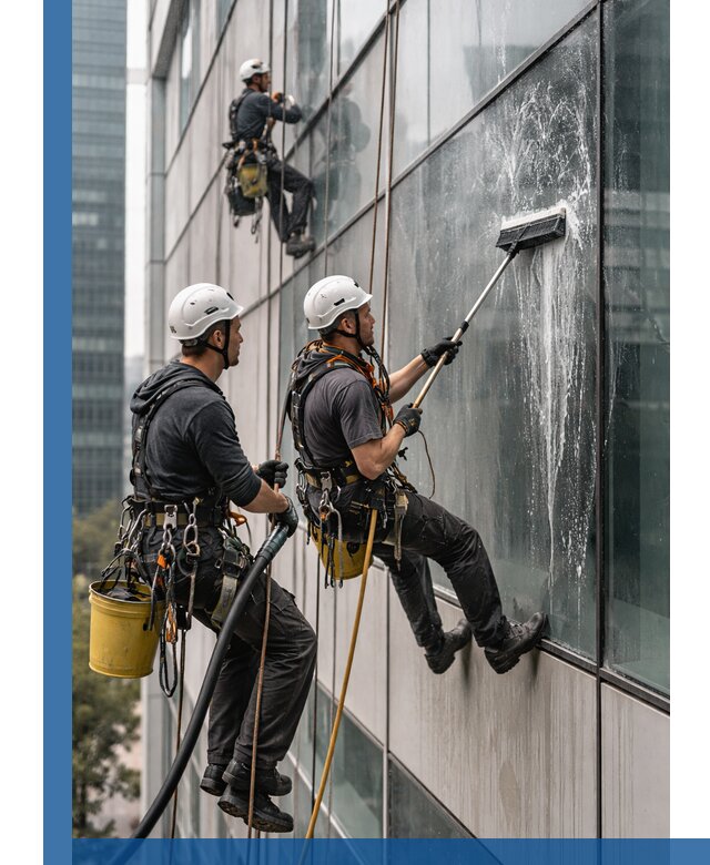Профессиональная высотная мойка фасадов зданий в Озёрске