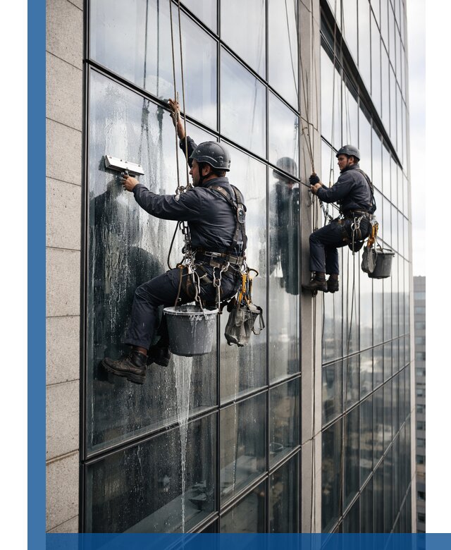 Профессиональная мойка стеклянных фасадов зданий в Озёрске