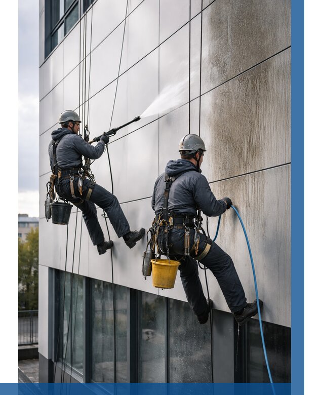 Мойка фасада из композита в Озёрске по цене от 304 р. | ВЫСОТНИК-Озр