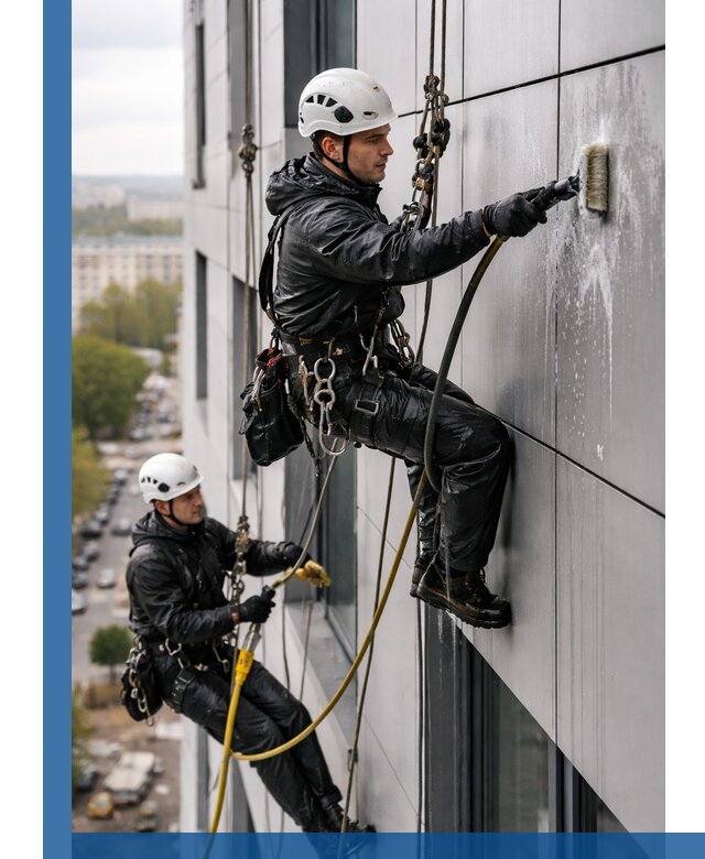 Профессиональная мойка фасада из композита в Озёрске