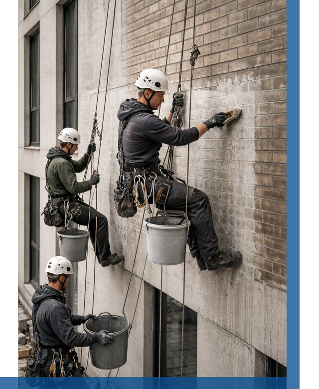 Удаление высолов с фасада в Озёрске от 254 р. | ВЫСОТНИК-Озр