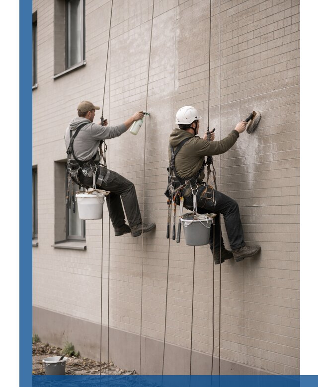 Удаление высолов с фасада зданий в Озёрске без повреждений и следов