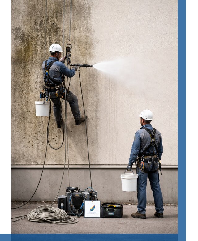 Очистка фасада от плесени в Озёрске от 304 р. | ВЫСОТНИК-Озр