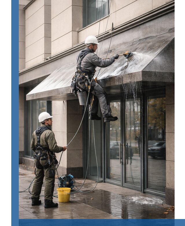 Профессиональная мойка козырьков и навесов в Озёрске