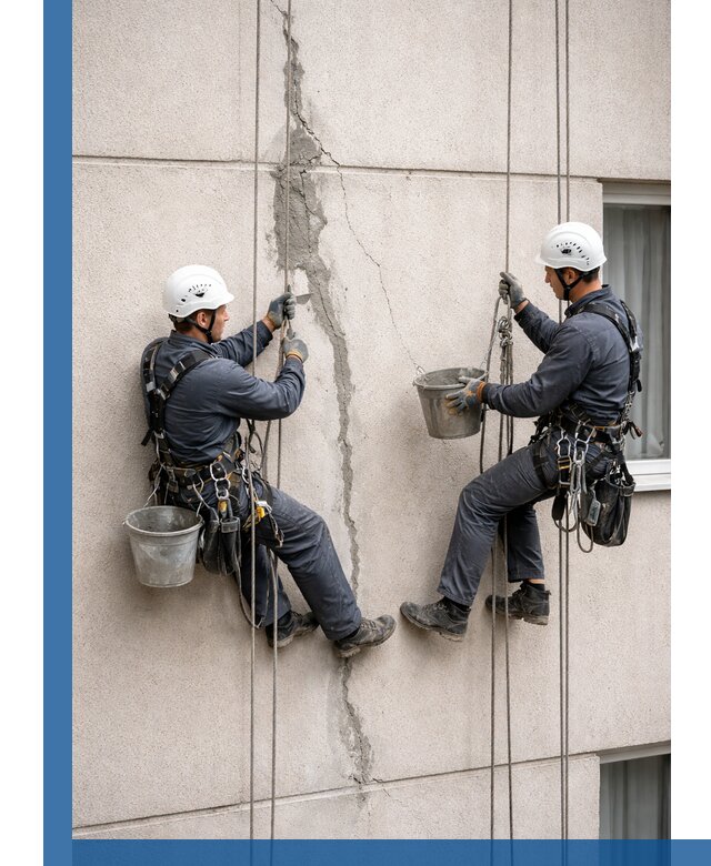 Заделка трещин на фасаде в Озёрске с гарантийным ремонтом