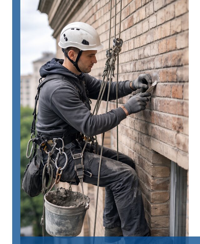 Качественный ремонт кирпичной кладки фасада в Озёрске с гарантией