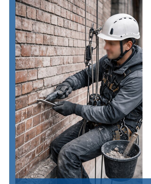 Расшивка кирпичных швов фасадов и стен, ремонт в Озёрске