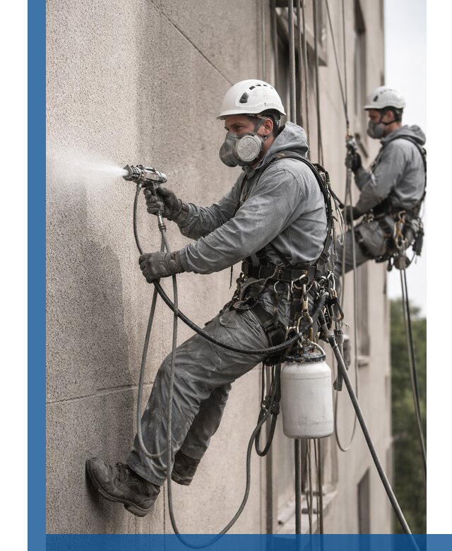 Безвоздушная покраска фасадов зданий в Озёрске профессионально