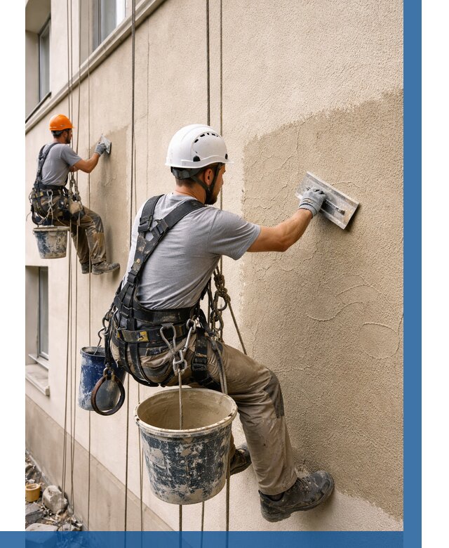 Декоративная штукатурка фасада в Озёрске от 1217 р. | ВЫСОТНИК-Озр