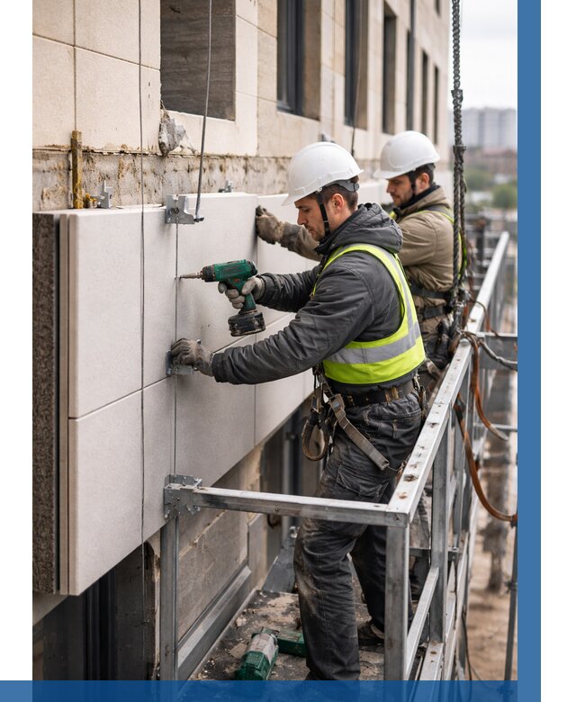 Монтаж фасадных термопанелей в Озёрске от 1521 р. | ВЫСОТНИК-Озр