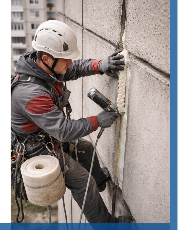 Утепление межпанельных швов в Озёрске от 710 р. | ВЫСОТНИК-Озр