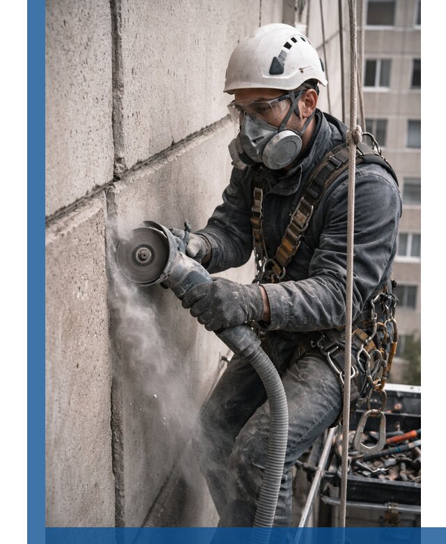 Штробление межпанельных швов в Озёрске качественно и быстро