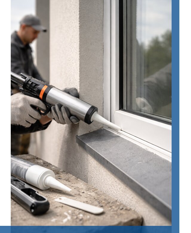 Герметизация монтажных швов окон в Озёрске от 659 р. | ВЫСОТНИК-Озр