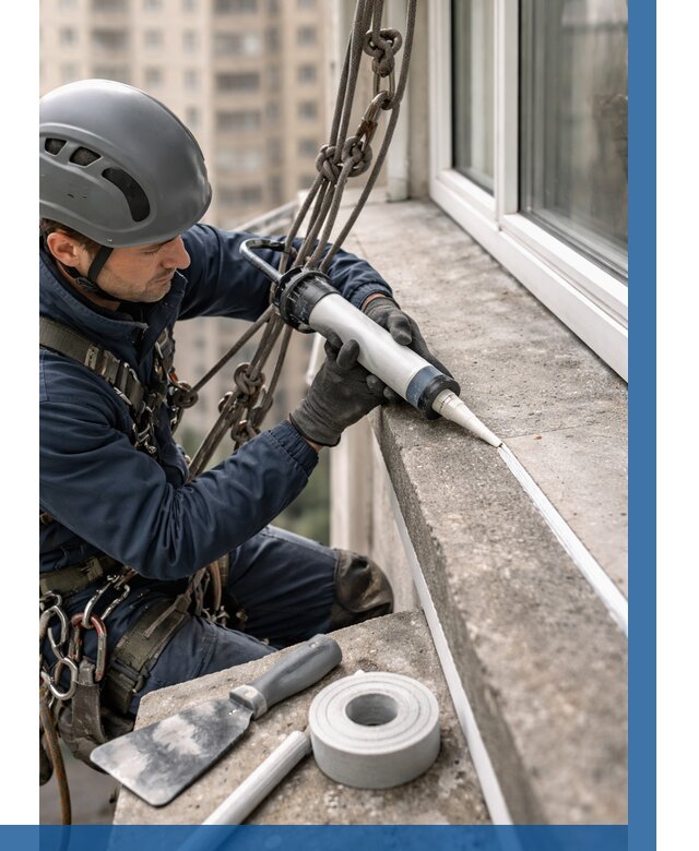 Герметизация балконного козырька в Озёрске от 4564 р. | ВЫСОТНИК-Озр