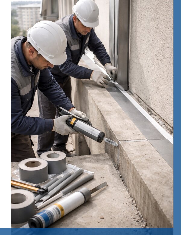 Герметизация примыкания балкона в Озёрске от 4564 р. | ВЫСОТНИК-Озр