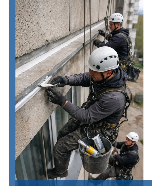 Герметизация примыкания балкона в Озёрске под ключ с гарантией