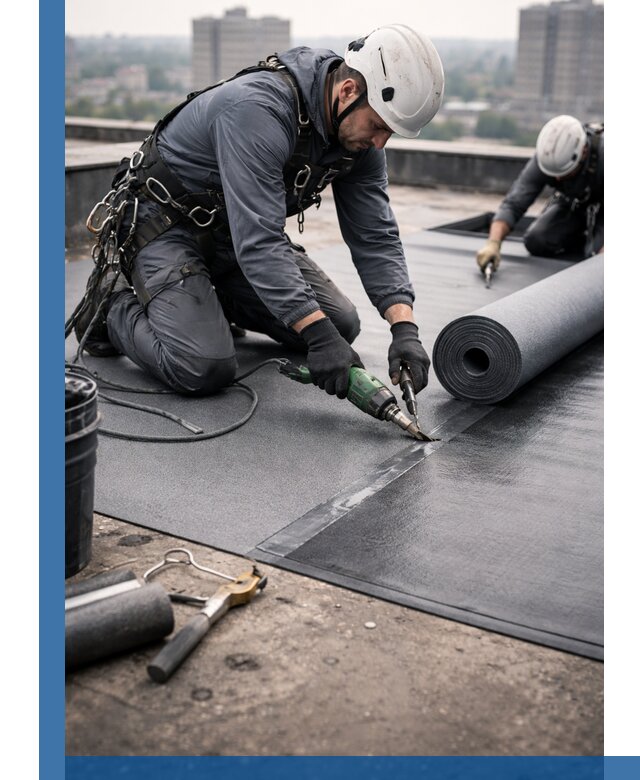 Ремонт мягкой кровли в Озёрске с выездом промальпинистов