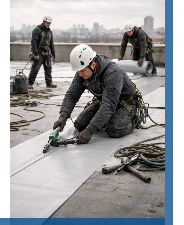 Ремонт мембранной кровли в Озёрске от 1826 р./м2 | ВЫСОТНИК-Озр