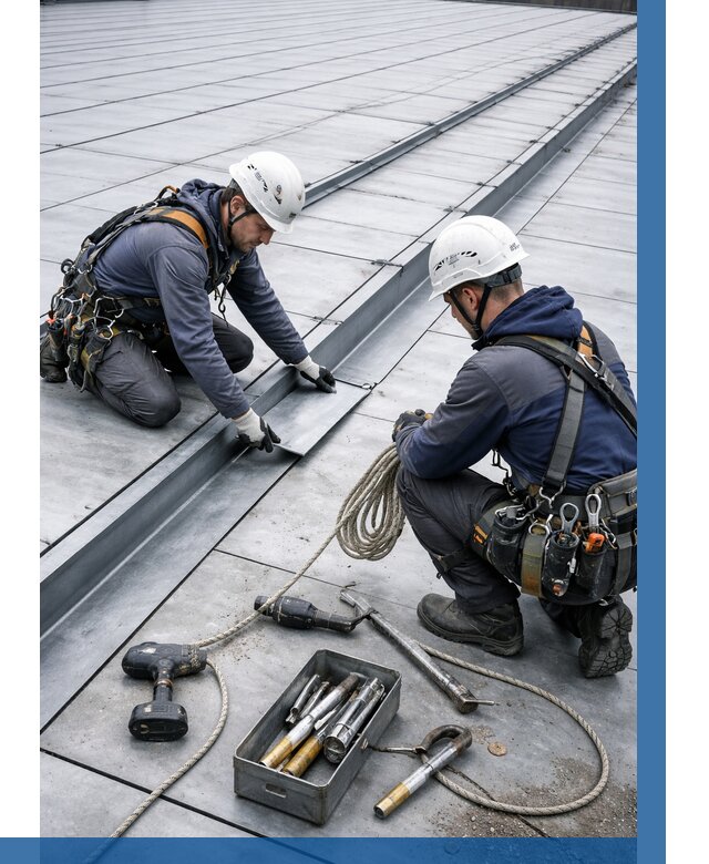 Ремонт фальцевой кровли в Озёрске от 710 р. | ВЫСОТНИК-Озр