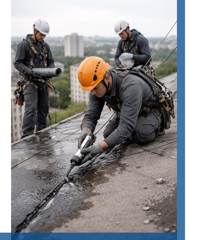 Устранение протечек кровли в Озёрске от 12170 р. | ВЫСОТНИК-Озр