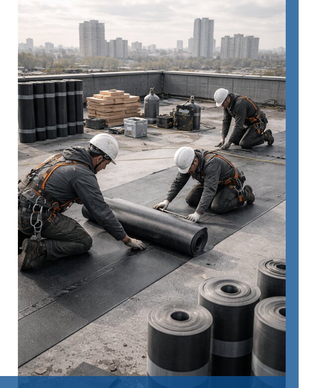 Монтаж мягкой кровли под ключ в Озёрске от 456 р. | ВЫСОТНИК-Озр