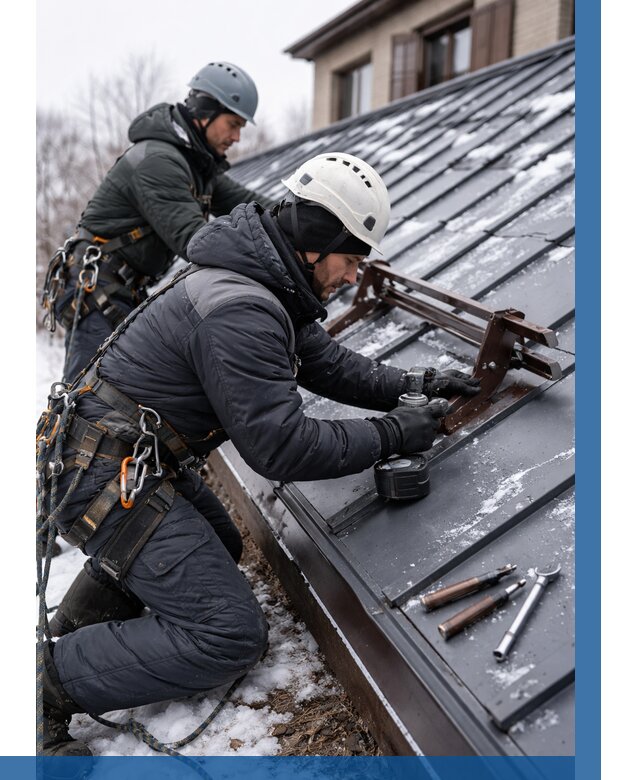 Монтаж снегозадержателей в Озёрске от 456 р. | ВЫСОТНИК-Озр