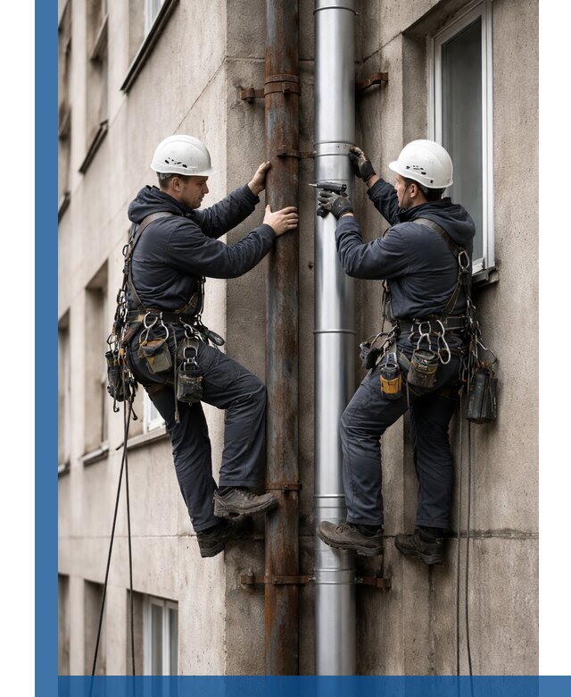 Замена водосточных труб в Озёрске: монтаж и демонтаж под ключ