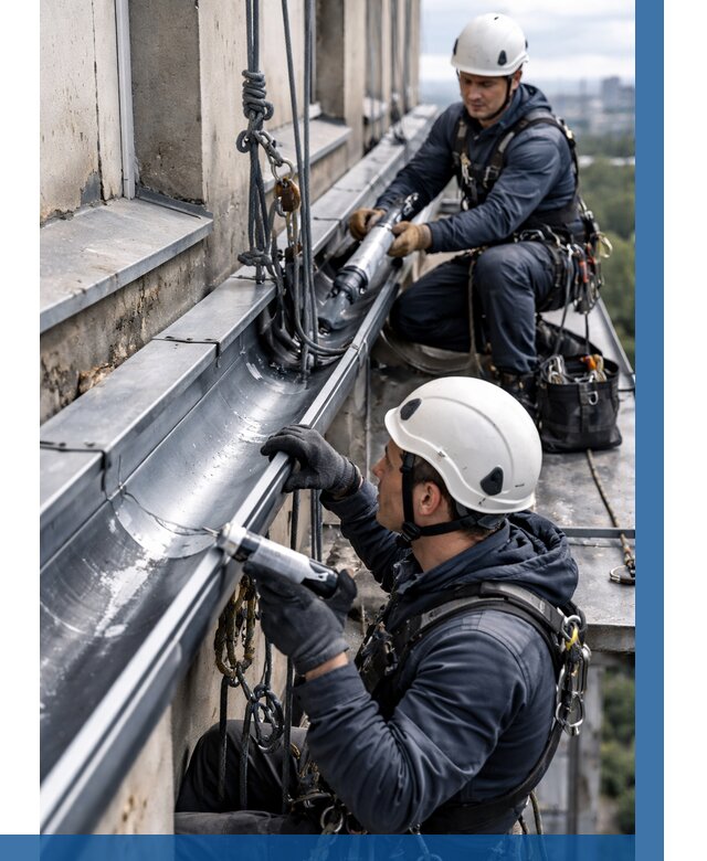 Ремонт водосточных желобов в Озёрске от 6592 р. | ВЫСОТНИК-Озр