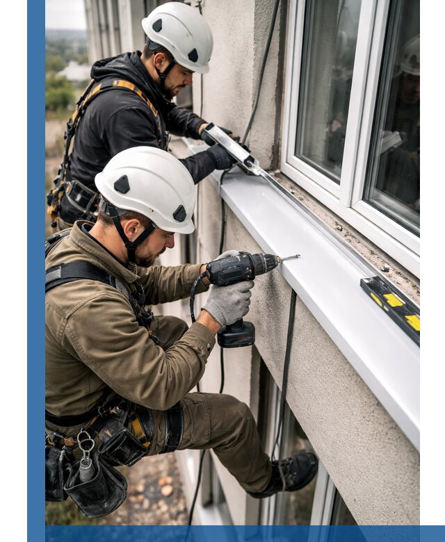Профессиональный монтаж оконных отливов и отведения воды в Озёрске