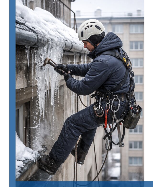 Удаление наледи и чистка водостоков в Озёрске оперативно и безопасно