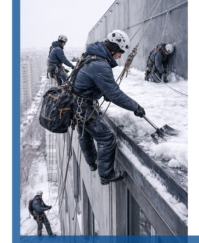 Абонентское обслуживание кровли зимой в Озёрске регулярный уход