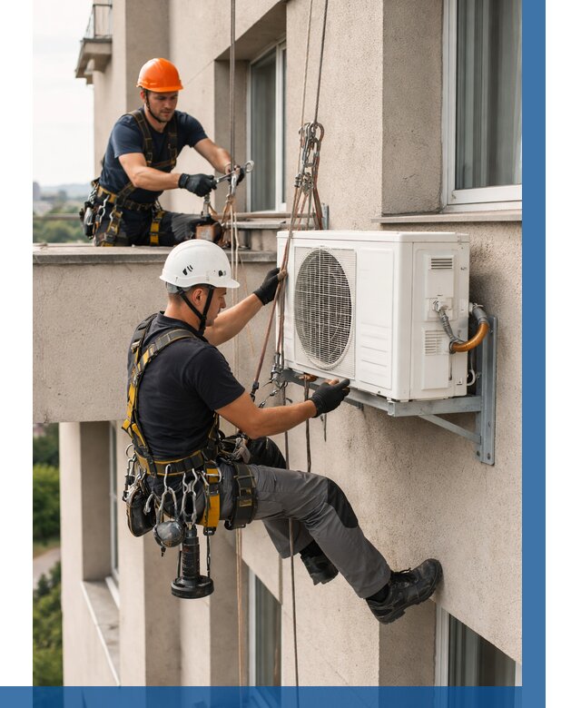 Монтаж внешнего блока кондиционера в Озёрске от 6592 р. | ВЫСОТНИК-Озр