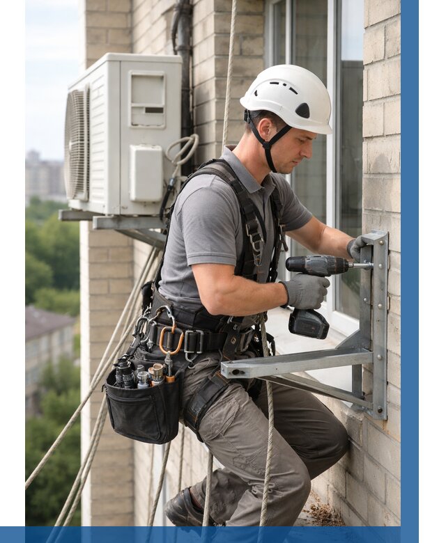 Установка кронштейнов кондиционера в Озёрске от 3550 р. | ВЫСОТНИК-Озр