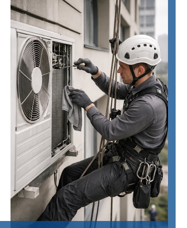 Обслуживание внешнего блока кондиционера в Озёрске от 2738 р.ВЫСОТНИК-Озр