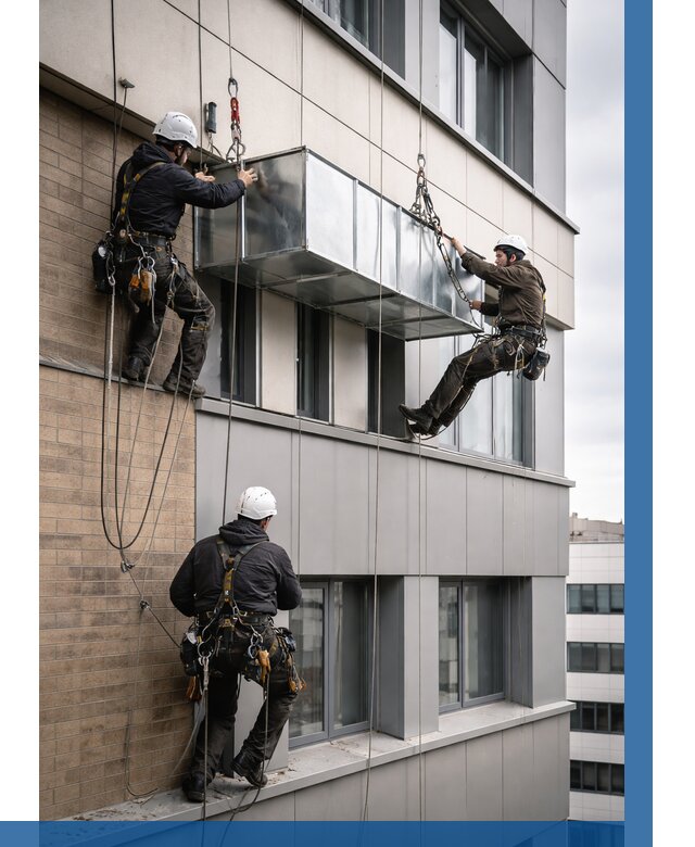 Монтаж воздуховодов на фасаде в Озёрске от 1521 р. | ВЫСОТНИК-Озр