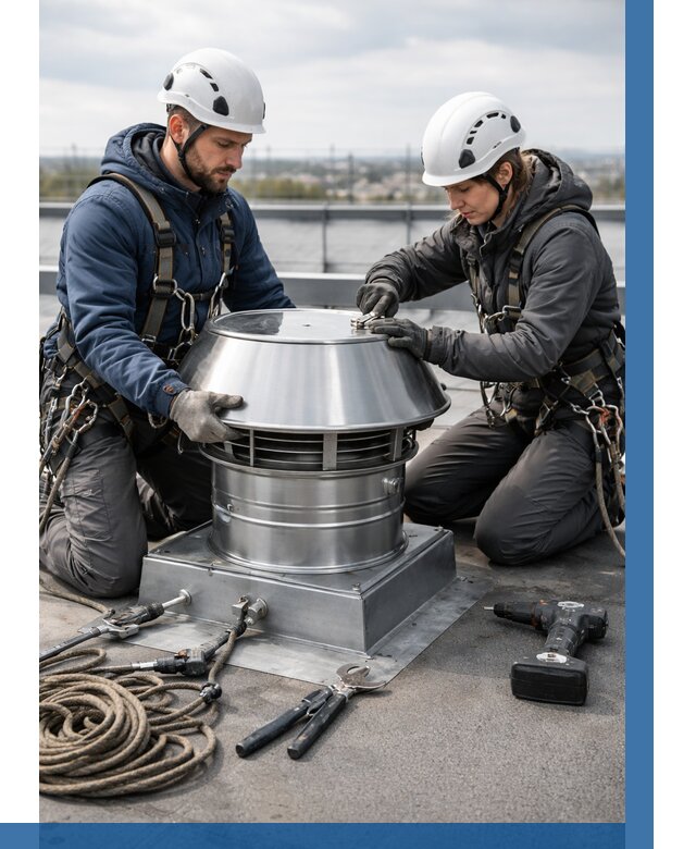 Установка дефлекторов на кровле в Озёрске от 4564 р. | ВЫСОТНИК-Озр