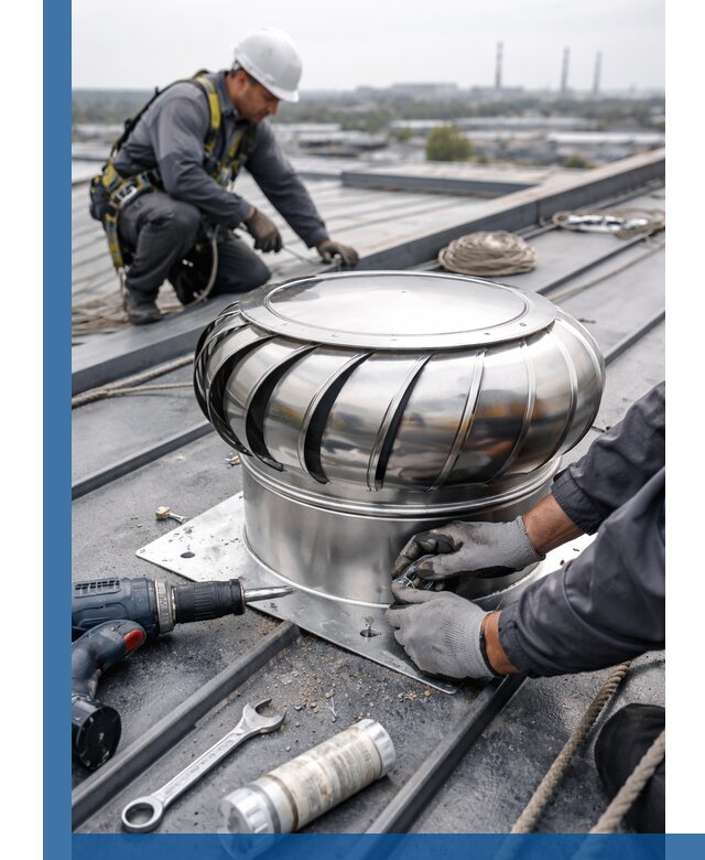 Установка дефлекторов на кровле в Озёрске профессионально