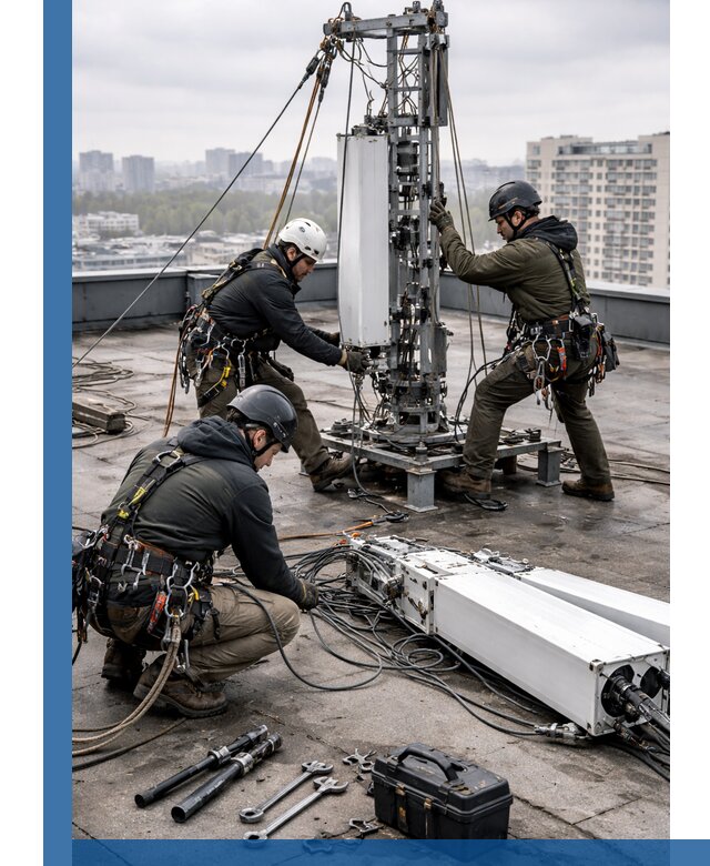 Демонтаж антенн на крыше зданий в Озёрске с гарантией