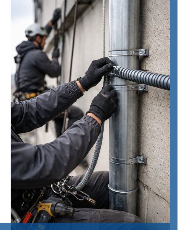 Монтаж гофры для кабеля в Озёрске от 304 р. | ВЫСОТНИК-Озр