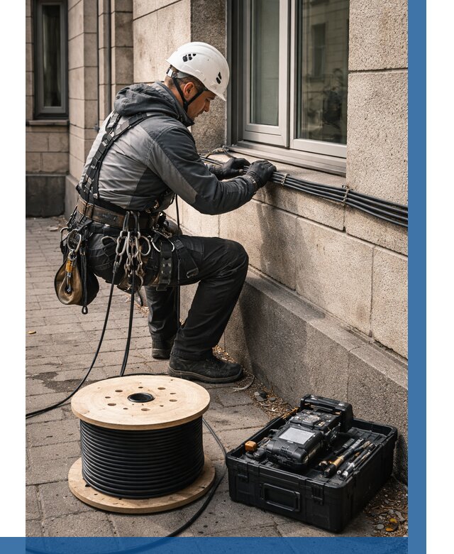 Прокладка оптоволоконного кабеля в Озёрске от 811 р. | ВЫСОТНИК-Озр