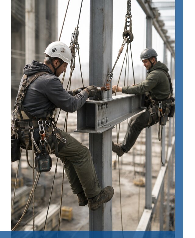 Монтаж металлоконструкций на высоте в Озёрске от 3550 р. | ВЫСОТНИК-Озр