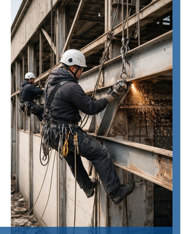 Демонтаж металлоконструкций на высоте в Озёрске от 6592р. |ВЫСОТНИК-Озр