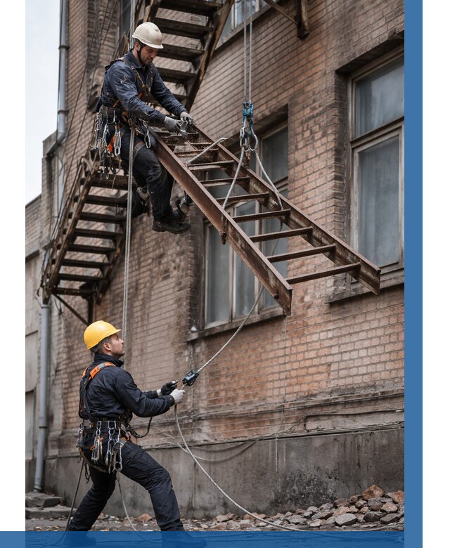 Демонтаж пожарной лестницы в Озёрске от 12170 р. | ВЫСОТНИК-Озр