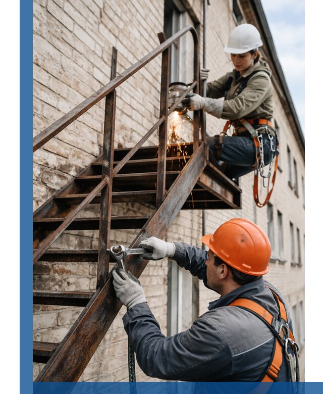 Ремонт и восстановление пожарных лестниц с выездом в Озёрске