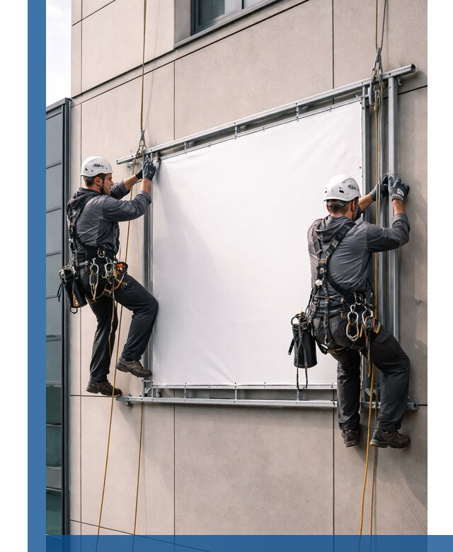 Монтаж наружной рекламной вывески в Озёрске под ключ