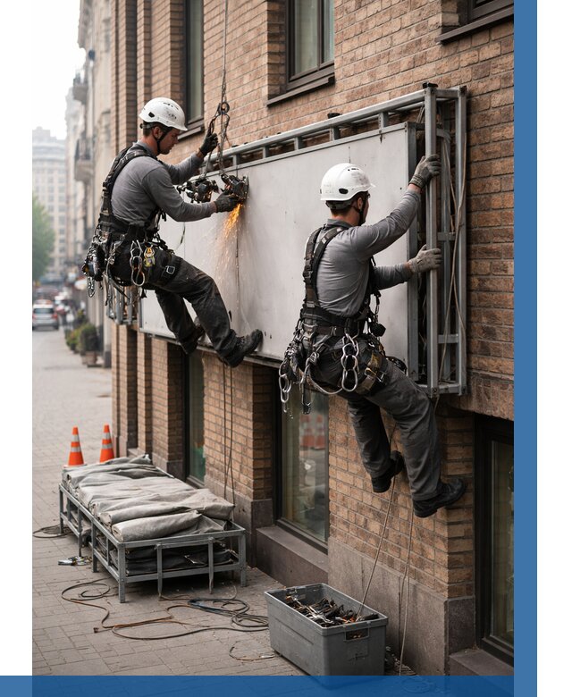 Демонтаж рекламной вывески в Озёрске от 6592 р. | ВЫСОТНИК-Озр