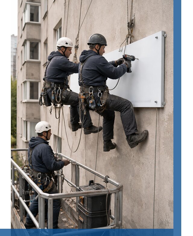 Монтаж табличек и указателей в Озёрске от 3550 р. | ВЫСОТНИК-Озр