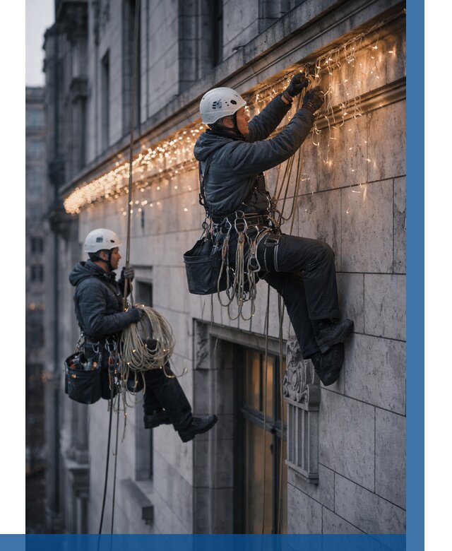 Монтаж новогодней иллюминации в Озёрске от 8621 р. | ВЫСОТНИК-Озр